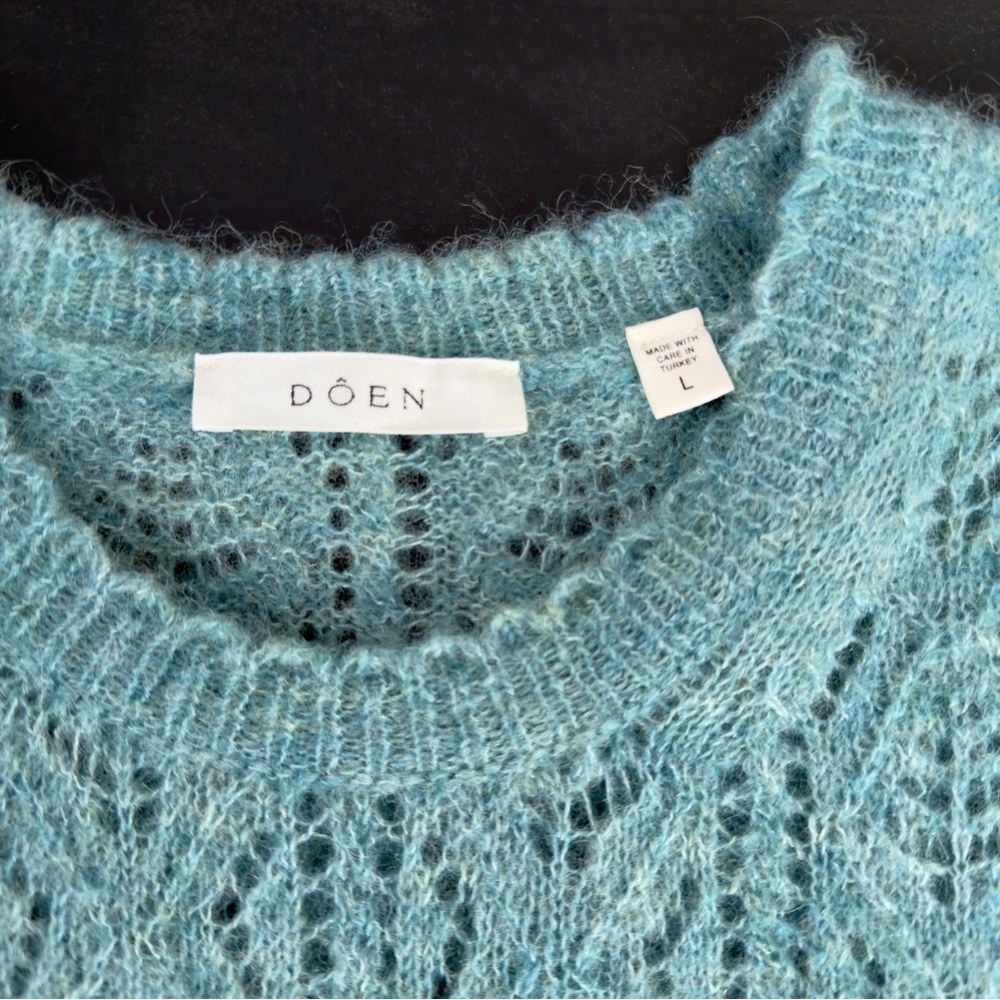 DÔEN Adriana vest -- Bleu menthe / L - Picture 7 of 8